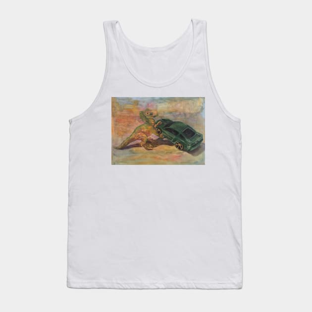 Dinosaur Toy with Car Tank Top by kuallidesigns